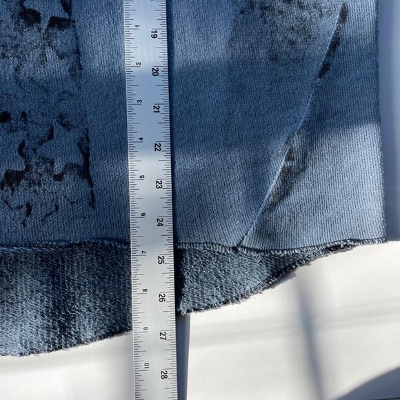 Distressed Raw Hem Womens Top Cotton Long Sleeve Made In Italy Size 3 Relaxed - Picture 6 of 8